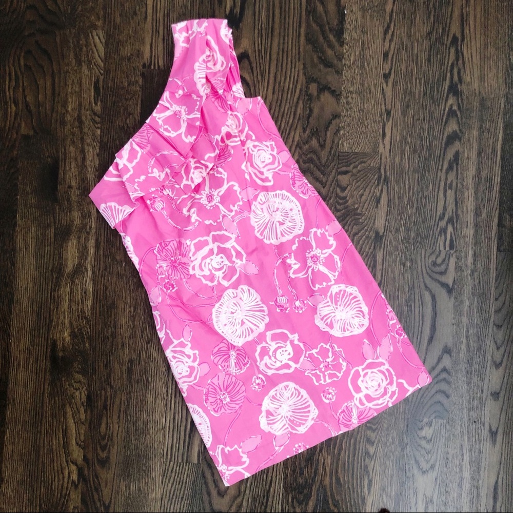 Lilly Pulitzer Pink One Shoulder Dress
